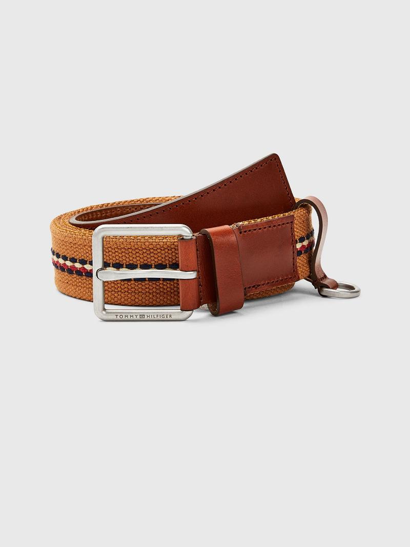 Női Tommy Hilfiger Alkalmi Webbing BELTS Khaki | HU 1500KOR